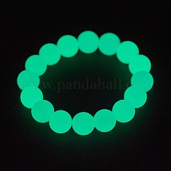 Bracciale elasticizzato in pietra sintetica luminosa&nbsp;BJEW-P203-10mm-01B