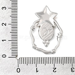 Sternförmige Anhängerfassung aus Edelstahl 304 mit Cabochon&nbsp;STAS-P454-09A