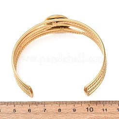 Basi per bracciali rigidi multistrato in acciaio inossidabile 304 con incastonature a lunetta piatta e rotonda&nbsp;SA-CBA4160-01B-G
