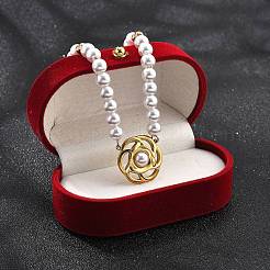 Collares colgantes de flores de acero inoxidable 304 con revestimiento iónico (IP)&nbsp;NJEW-P320-19G