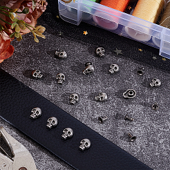 80 rivetto anti-collisione in lega di zinco a forma di teschio di Halloween&nbsp;TIBE-PH0002-54
