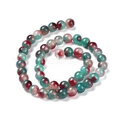Facettierte rondellgefärbte naturweiße Jade-Perlenstränge&nbsp;G-D073-01D