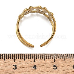 Anelli aperti con polsino in acciaio inossidabile 304 per donna&nbsp;RJEW-B162-01G