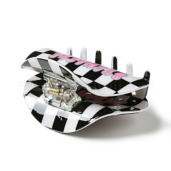 Haarspangen aus PVC mit Tartan-Muster&nbsp;LS-PHAR-M013-02F