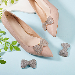4 Stück 2 Farben Bowknot Legierung Strass Schuhdekoration&nbsp;FIND-GO0002-33