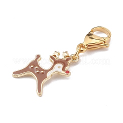 Noël alliage thème pendentifs émail&nbsp;X-HJEW-JM00427-01