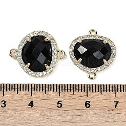 Natürliche facettierte ovale Glieder aus Obsidian&nbsp;G-B126-01G-01