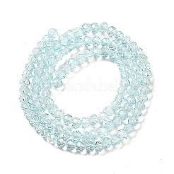 Hebras de perlas de vidrio de pintura transparente para hornear&nbsp;DGLA-A034-T4mm-D06