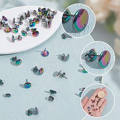 50 pièce de boucles d'oreilles à tige en acier inoxydable 304 avec placage ionique (IP)&nbsp;STAS-AR0002-52
