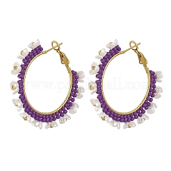 Pendientes de aro de cristal&nbsp;EJEW-MZ00827-02
