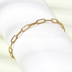 Bracciali a catena testurizzata a graffetta in acciaio inossidabile 304 da 4 mm per uomo e donna&nbsp;SA-CBAB767-13G