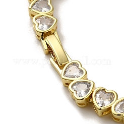 Gestellplattierung Messing Pavé klare Zirkonia Link Armbänder&nbsp;KK-R158-13G
