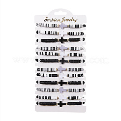 12 bracelet extensible en perles heishi en argile polymère de style bohème&nbsp;FS-WG10640-04