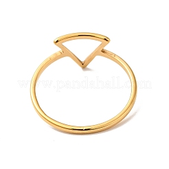 Ionenplattierung (IP) 201 Edelstahl Dreieck Fingerring für Frauen&nbsp;RJEW-G266-05G