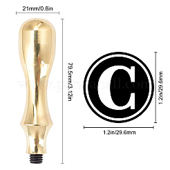 1 Stück goldfarbener Stempelkopf aus Messing&nbsp;DIY-CP0008-98I