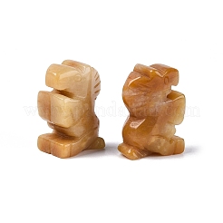 Figurine de cheval en jade topaze naturelle&nbsp;DJEW-N005-01E