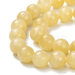Chapelets de perles en jade topaze naturelle&nbsp;G-P454-01D-01
