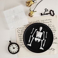 Skelettkopf und Körper Skelettrahmen Silikonform für Halloween Serie von Yu Meiren DIY Tropfen Kleber Gips Ornamente Schleifen&nbsp;PW-WGBCD4B-01