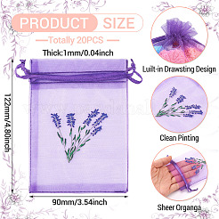 20 sachet en maille polyester avec cordon de serrage pour emballage&nbsp;ABAG-TA0002-20D