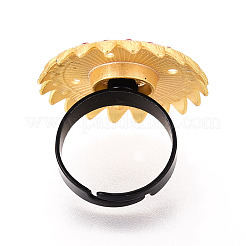 Base de bague ajustable en alliage&nbsp;MAK-T012-15G