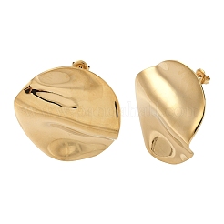 Boucles d'oreilles à tige rondes et plates en acier inoxydable 304&nbsp;EJEW-K268-56G