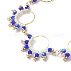 Pulseras de eslabones planos y redondos de acero inoxidable 304 para mujer&nbsp;BJEW-MZ00146