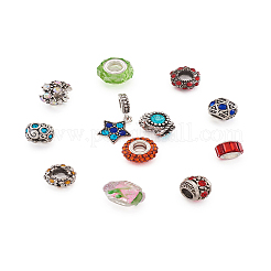 Legierung Rhinestone European Beads&nbsp;MPDL-TA0001-01