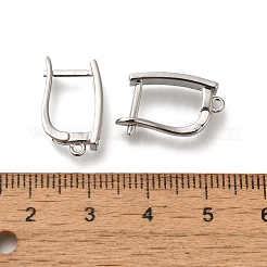 Gestell-Beschichtung Messing Micro Pave Kubisch Zirkonia Creolen Ohrring Zubehörse&nbsp;EJEW-H143-10P