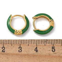 Pendientes de aro de esmalte con revestimiento iónico (IP)&nbsp;EJEW-G344-02G