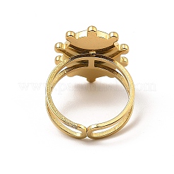 Offene Manschettenpolster-Ringfassungen aus Edelstahl 304&nbsp;X-RJEW-Z018-42G