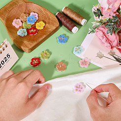 14 stücke 7 farben blume handgemachte wollfilz ornament zubehör&nbsp;FIND-CA0010-13
