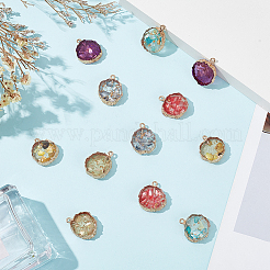 Colgantes de resina transparente 12pcs 6 colores&nbsp;CRES-CA0001-22