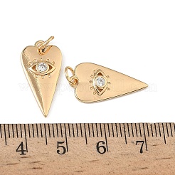 Pendenti in zirconi cubici trasparenti in micro pavè di ottone&nbsp;KK-A280-15G