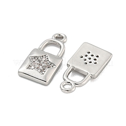 Pendenti in zirconi cubici trasparenti in micro pavè di ottone&nbsp;KK-G492-03A-P