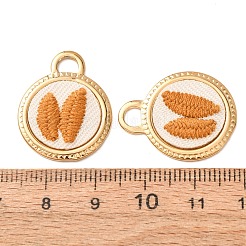 Colgantes bordados en acero inoxidable 304 y tela.&nbsp;FB-CBAFBAF-08G-01