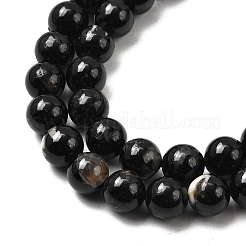 Natürliche schwarze Turmalin Perlen Stränge&nbsp;X-G-F666-05-6mm