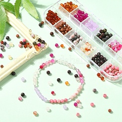DIY-Sets zur Herstellung von Stretch-Armbändern aus natürlichen und synthetischen Edelsteinen mit runden Perlen&nbsp;DIY-YW0011-51