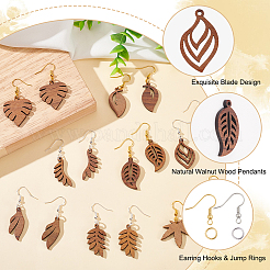 Kit fai da te per la creazione di orecchini a foglia&nbsp;DIY-OC0004-44