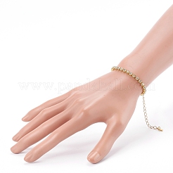 Laiton gourmettes strass strass&nbsp;BJEW-JB06002