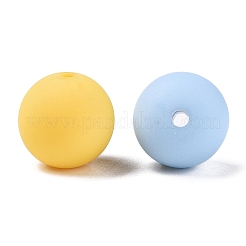 Perline acriliche siliconiche imitate in stile gommato&nbsp;MACR-T048-01B-11