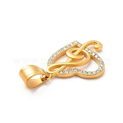 304 Edelstahl Kristall Strass Anhänger&nbsp;STAS-K243-39G