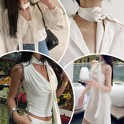 Bufanda de poliéster para mujeres y niñas.&nbsp;AJEW-WH20006-251B