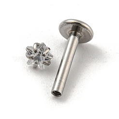 Orecchini a perno filettati in acciaio inossidabile 304&nbsp;EJEW-NH0001-01A-02