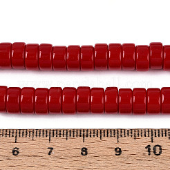 Cuentas opacas de color sólido cuentas de vidrio&nbsp;GLAA-N026-4x8mm-06