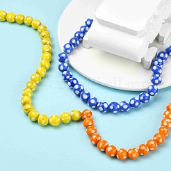 Fatti a mano perle tonde lampwork fili&nbsp;LAMP-L007-12mm-M