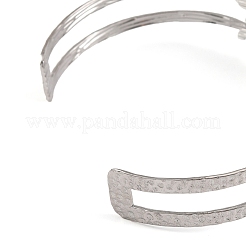 Bracelets manchette ouverts en acier inoxydable 304 anti-ternissement pour femmes&nbsp;BJEW-K241-03A-P
