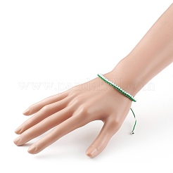 Verstellbare zweifarbige Armbänder mit geflochtener Nylonschnur&nbsp;BJEW-JB05852-05