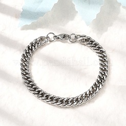 Bracelets à chaîne cubaine en acier inoxydable 304 pour hommes&nbsp;BJEW-B140-06A