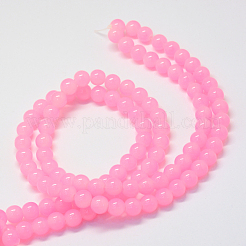 Perles rondes en verre imitation jade&nbsp;X-DGLA-Q021-10mm-45