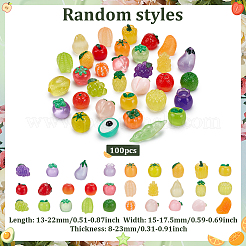 Undurchsichtige und transparente Cabochons aus Harz&nbsp;RESI-WH0038-68